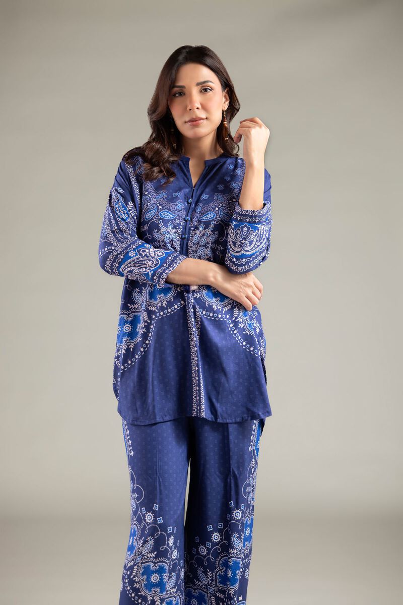 Paisley Band-Collar Kurta