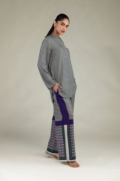 Embroidered Viscose Crepe Viscose Crepe Trousers
