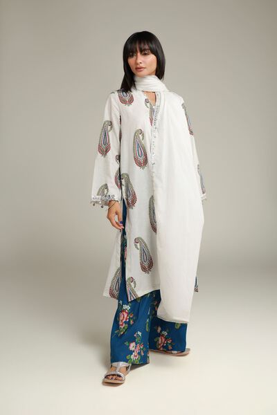 Blue Floral Pants, image 1
