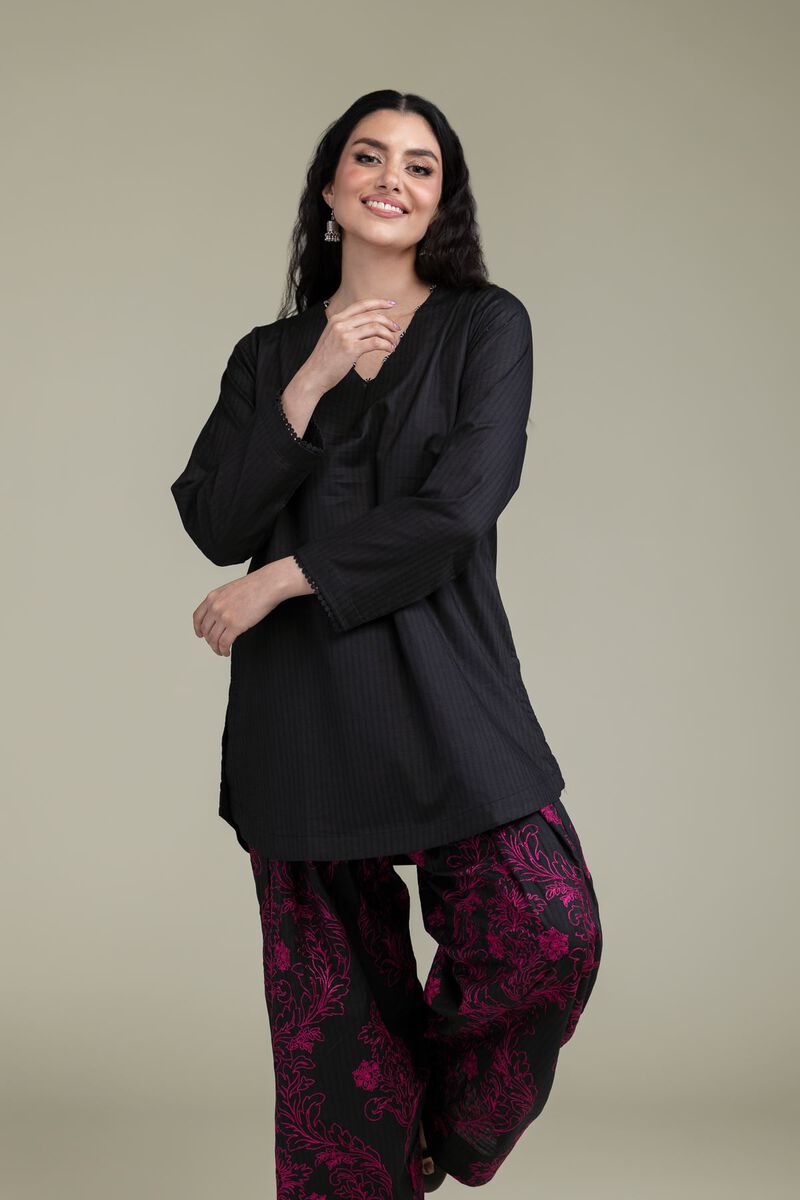 Short Black Kurta