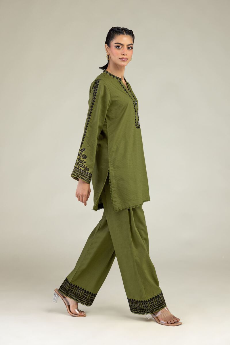 Olive Cotton Shalwar