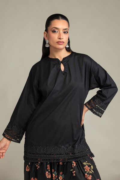 Short Black Kurta, image 1