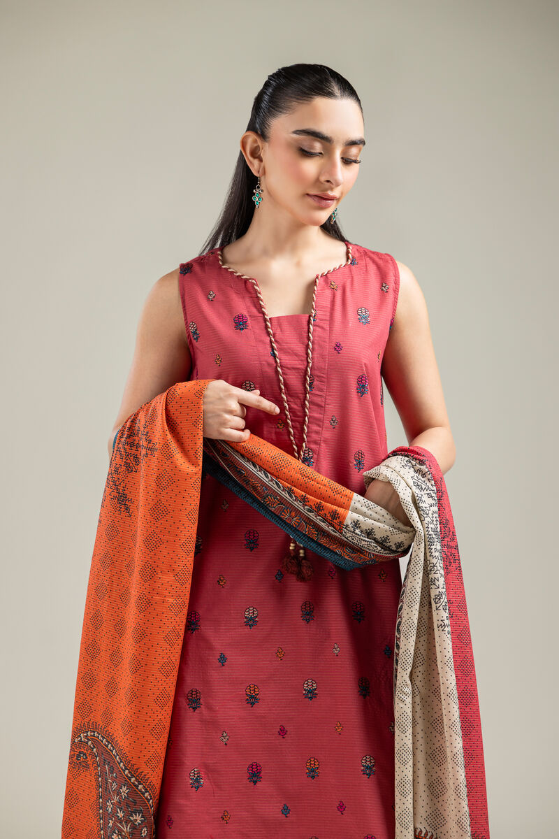 Geometric Tassel Dupatta