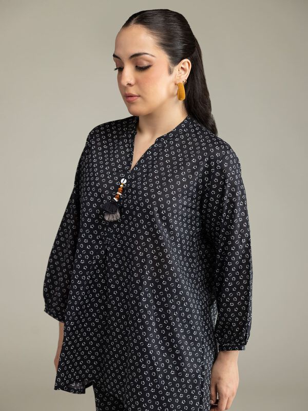 Black Viscose Blouse