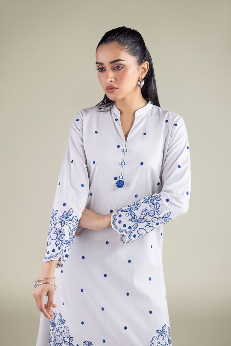 Floral V-Neck Kurta