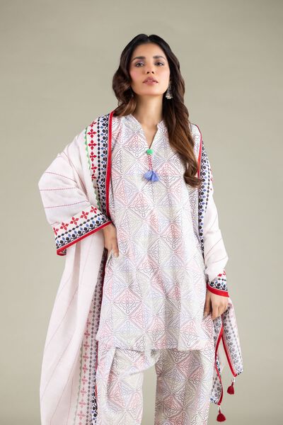 Geometric Tassel Kurta, image 1