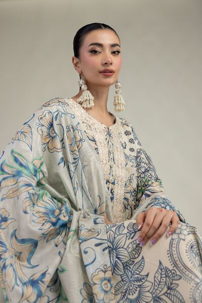 Floral Round-Neck Kurta, image 1