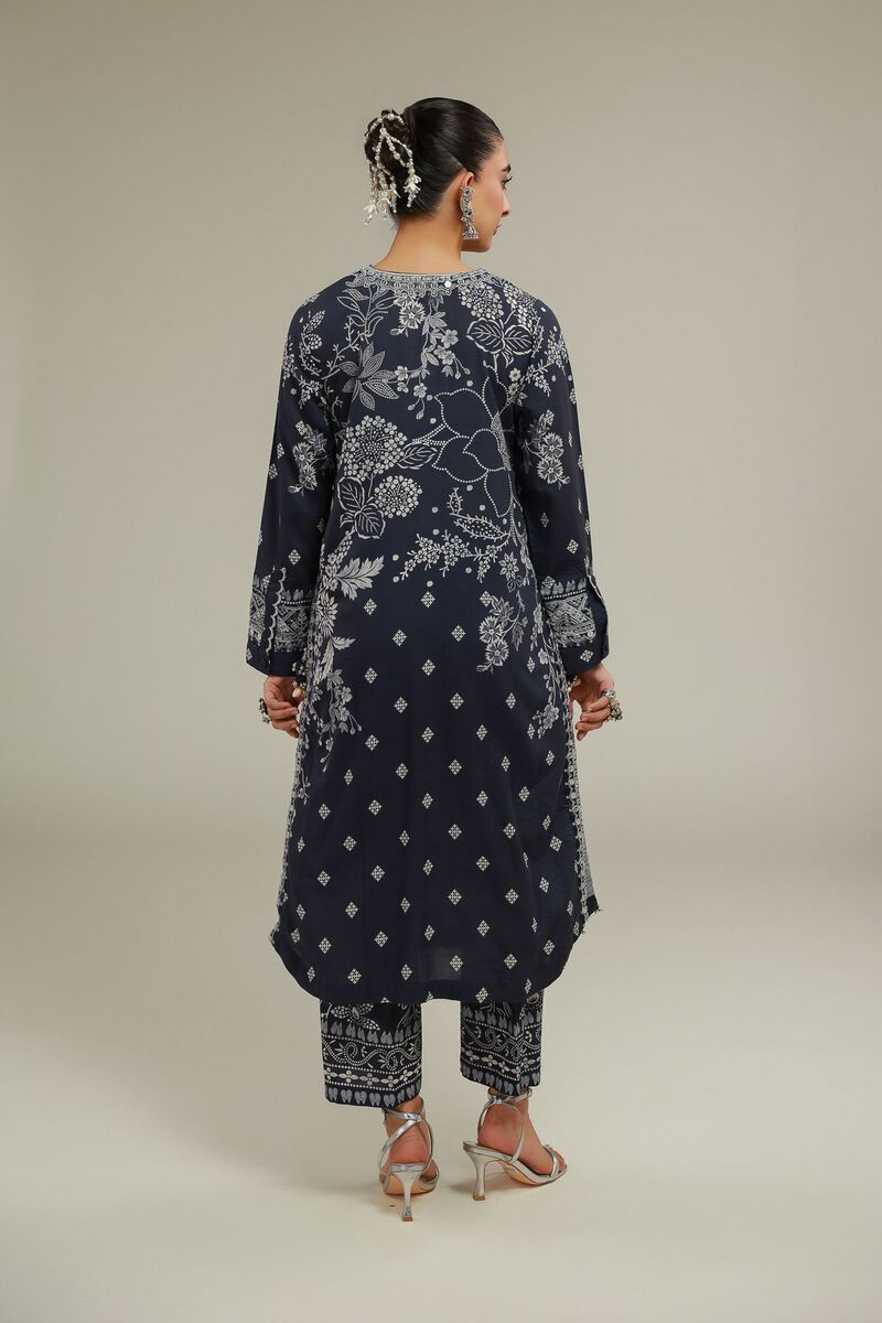 Geometric V-Neck Kurta