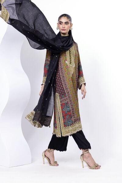 Enbroidered | Viscose Raw Silk | Tailored 3 Piece | PKR 17,000