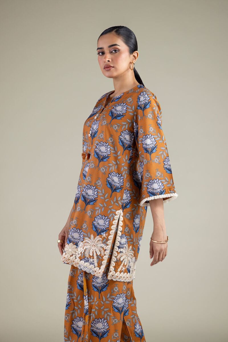 Floral Cambric Kurta view 2