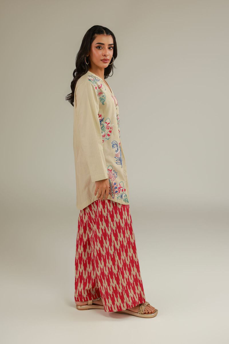 Floral Beige Kurta
