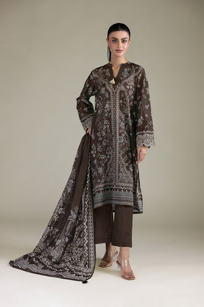 Embroidered Cambric Fabrics 3 Piece