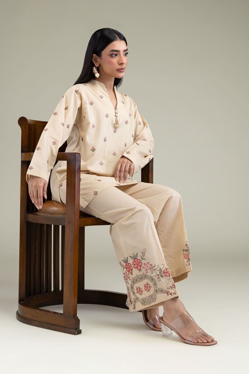 Floral V-Neck Kurta