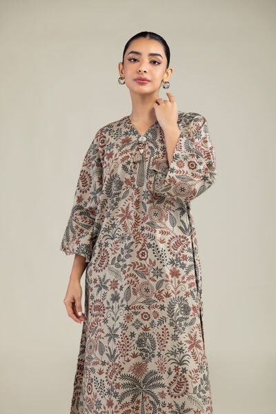 Long Floral Kurta, image 1
