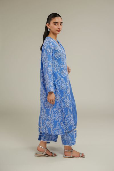 Blue Floral Pants, image 1