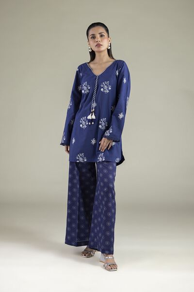 Embroidered Cambric Fabrics 2 Piece Top and Bottom