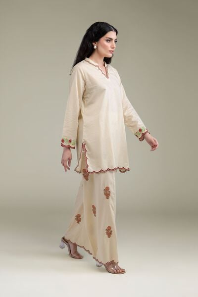 Beige Cotton Pants, image 1
