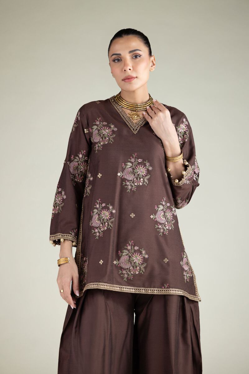 Floral V-Neck Kurta view 2