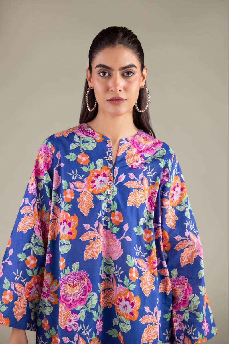 Floral Button Kurta
