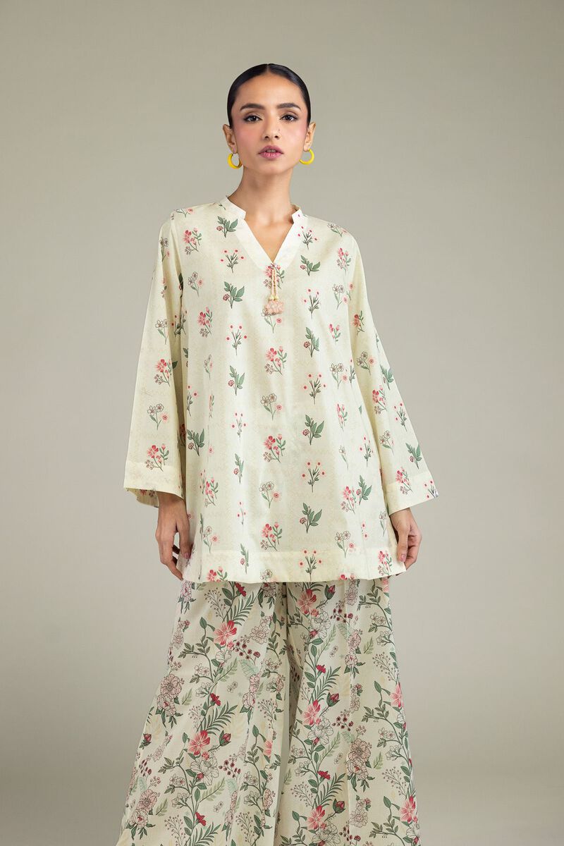 Floral Cambric Kurta view 2