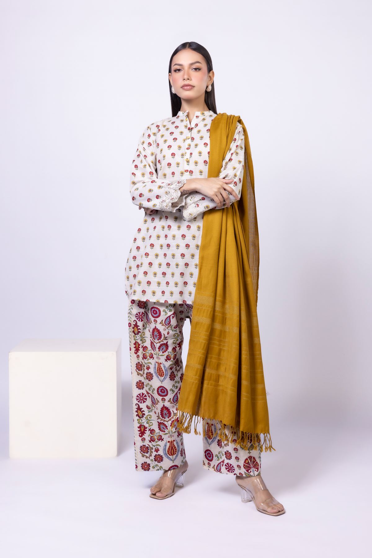 Printed Khaddar Shalwar - 25-10-11E16-06TA-VG