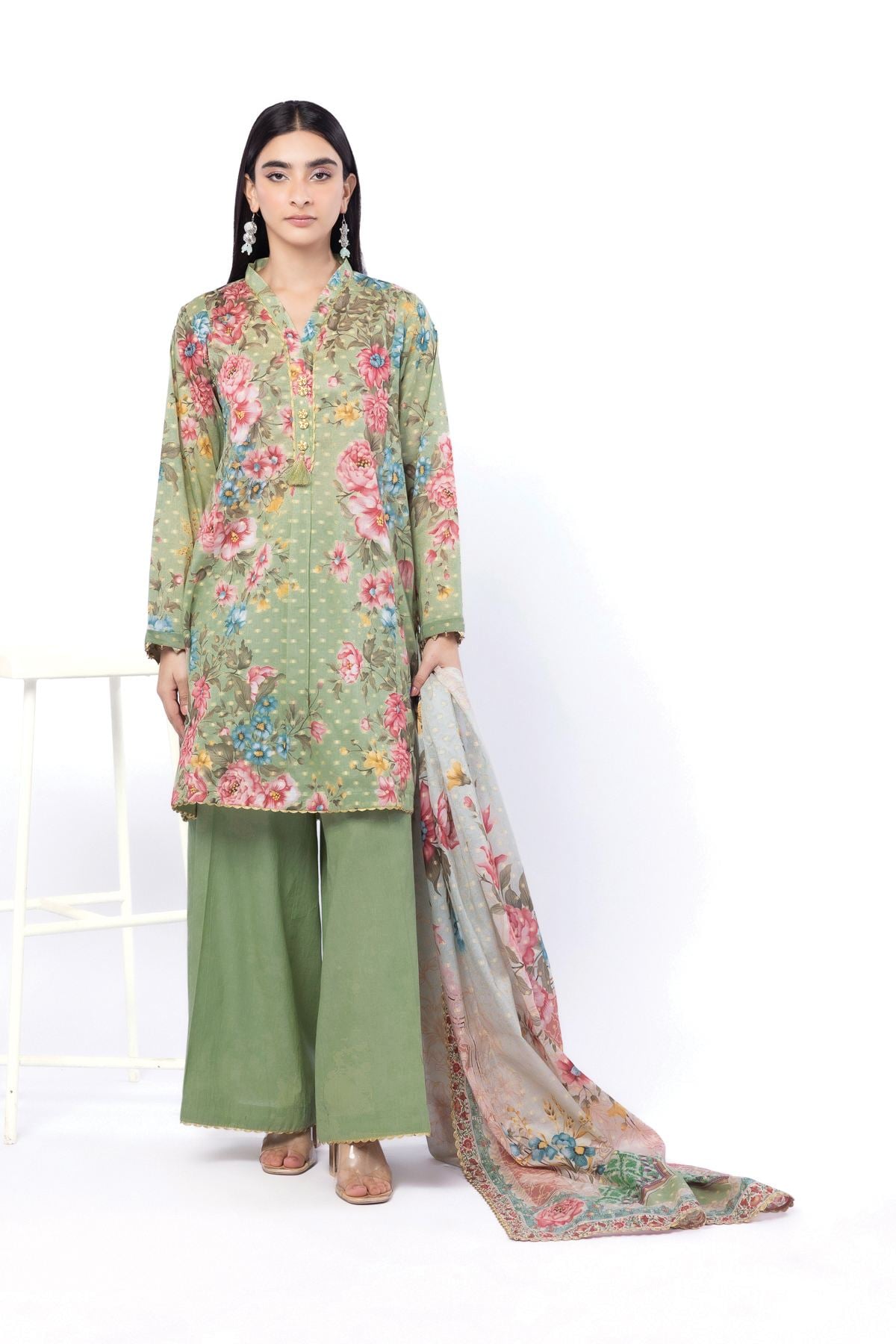 Printed Jacquard Tailored 3 Piece - T-A33-26-107FG-VG