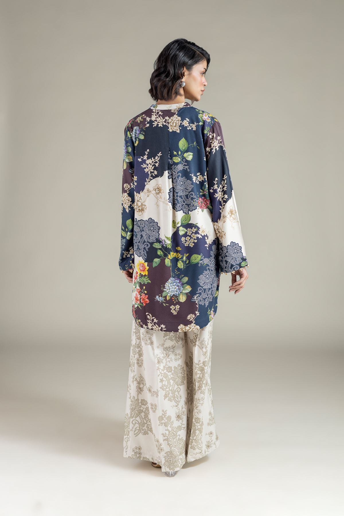 Embroidered Marina Floral Tassel Kurta - 25-10-11E12-03TB-VG