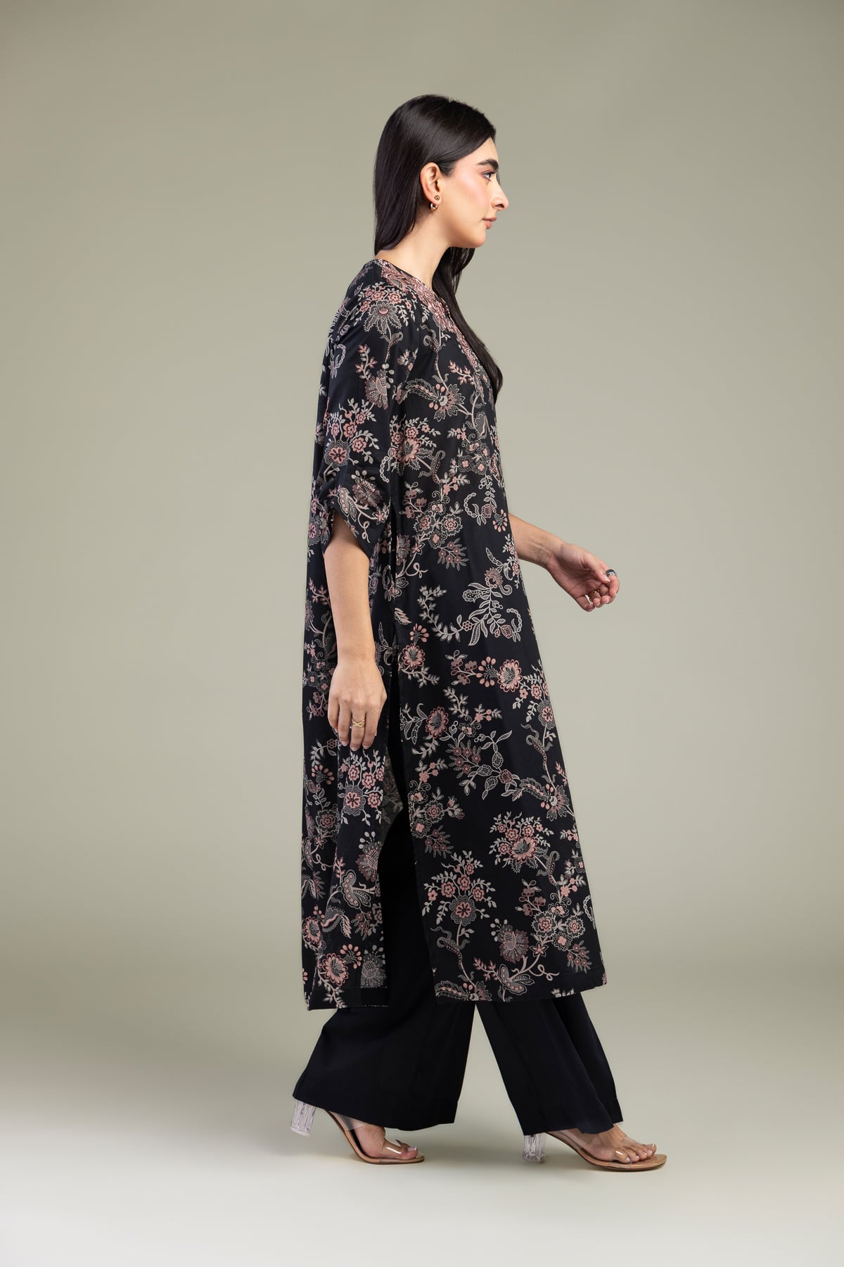 Embroidered Cambric Black Cambric Kurta - 2-26-308-A-G1-VG