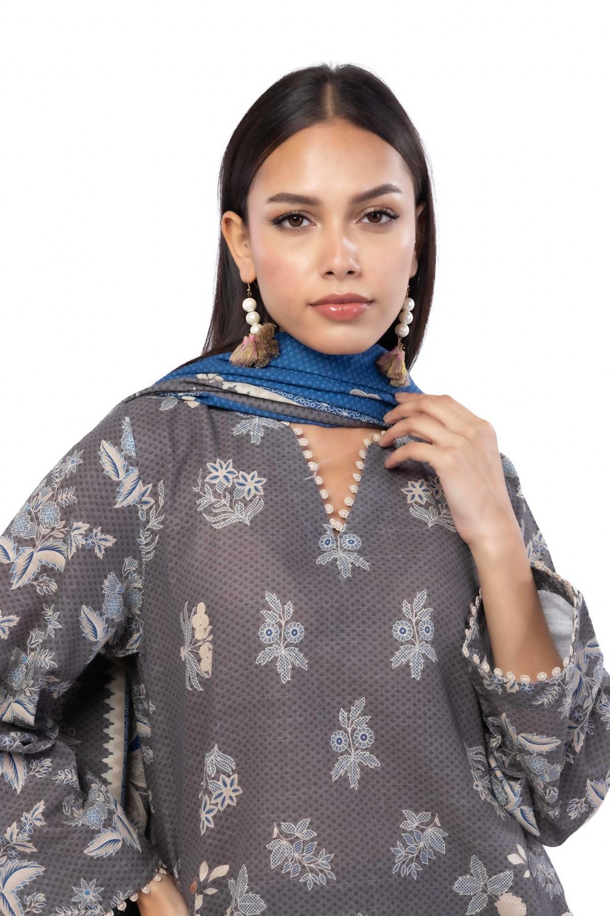 Printed Khaddar Fabrics 3 Piece - KN32A-VG