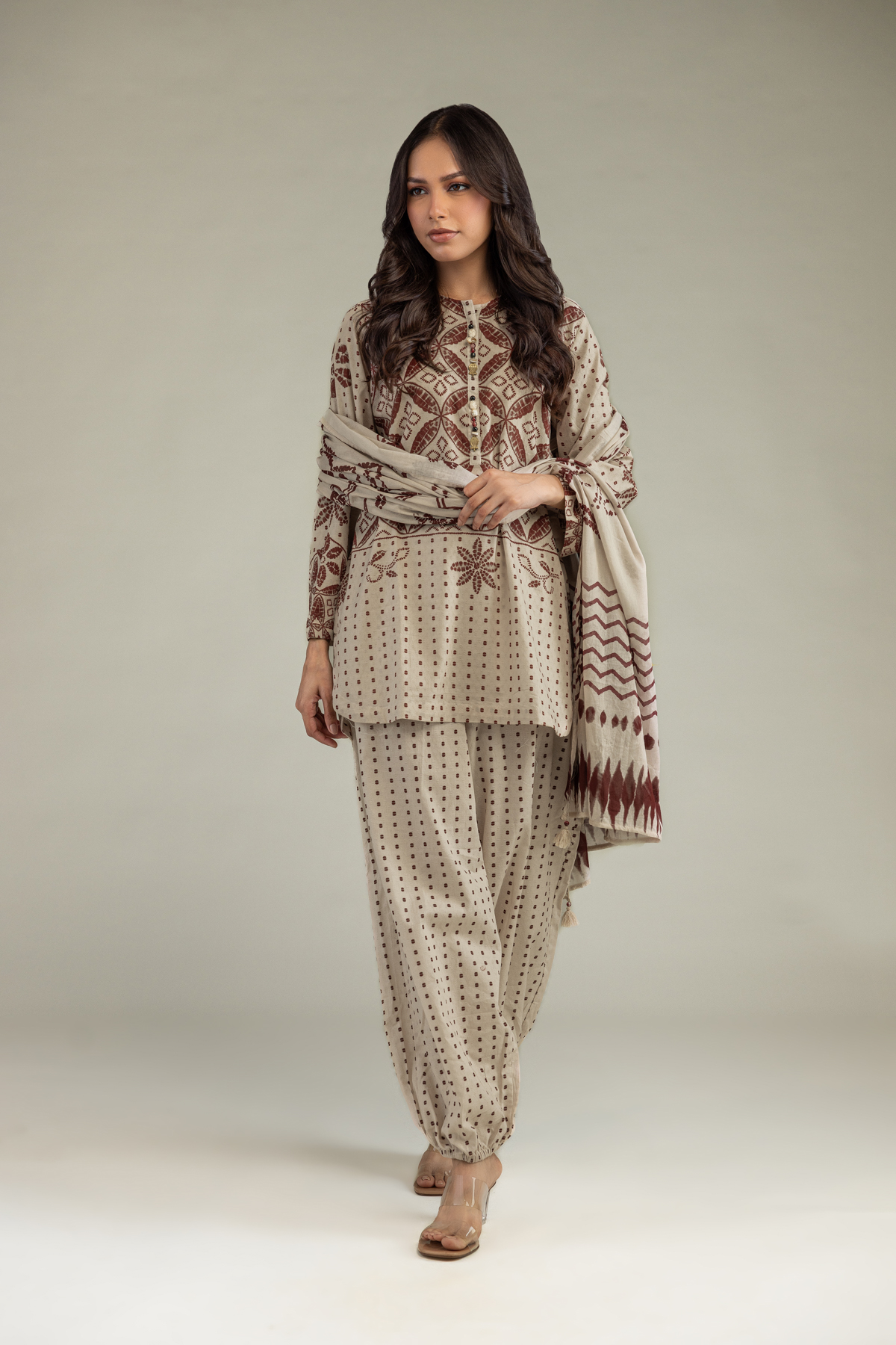 Printed Voile Voile Printed Dupatta - 1-26-220-B-E1-VG