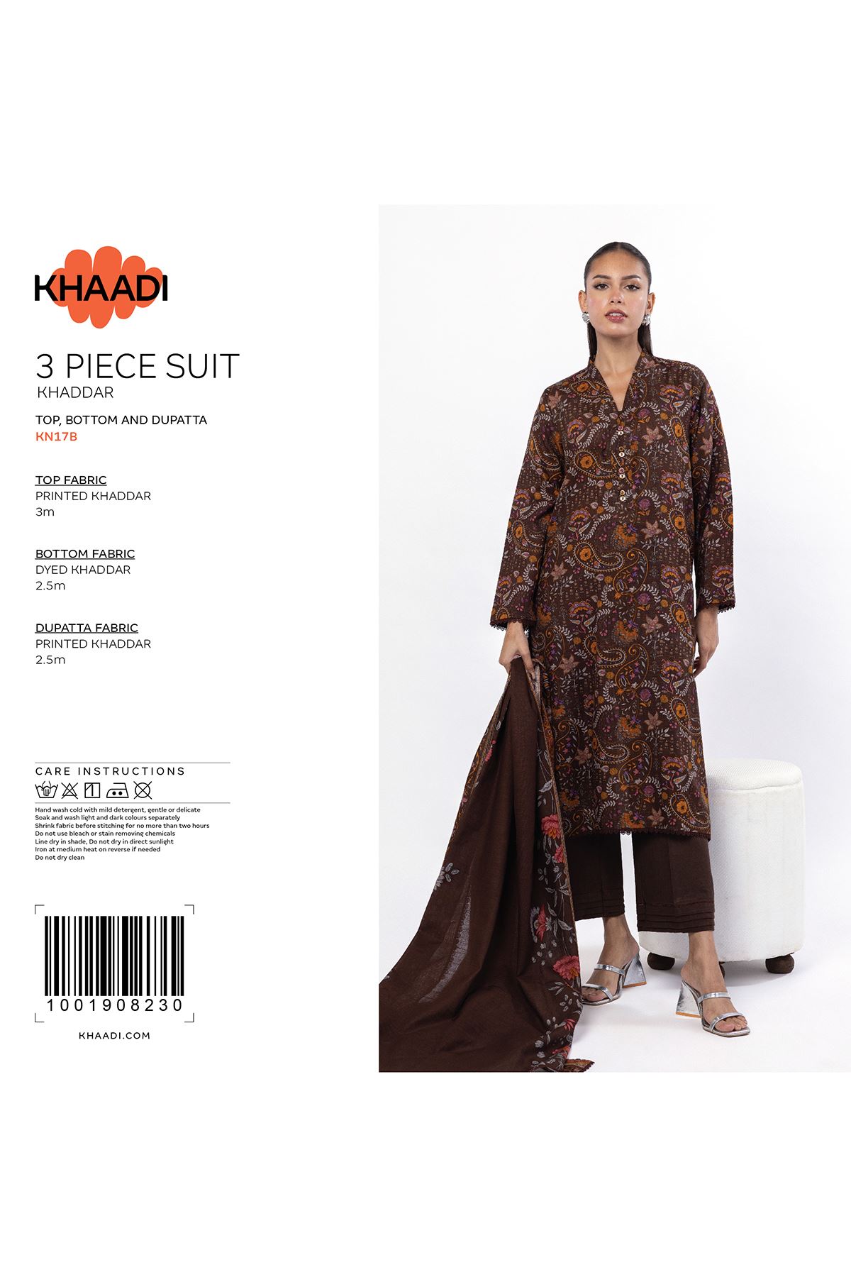 Printed Khaddar Fabrics 3 Piece - KW31A-VG