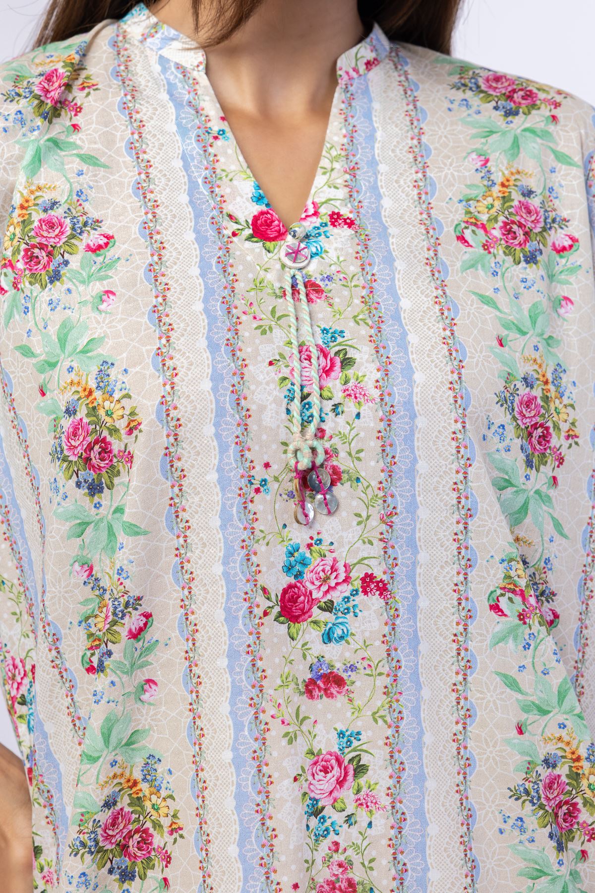Printed Cotton Dobby Kurta - 25-07-7E9-02TA-VG