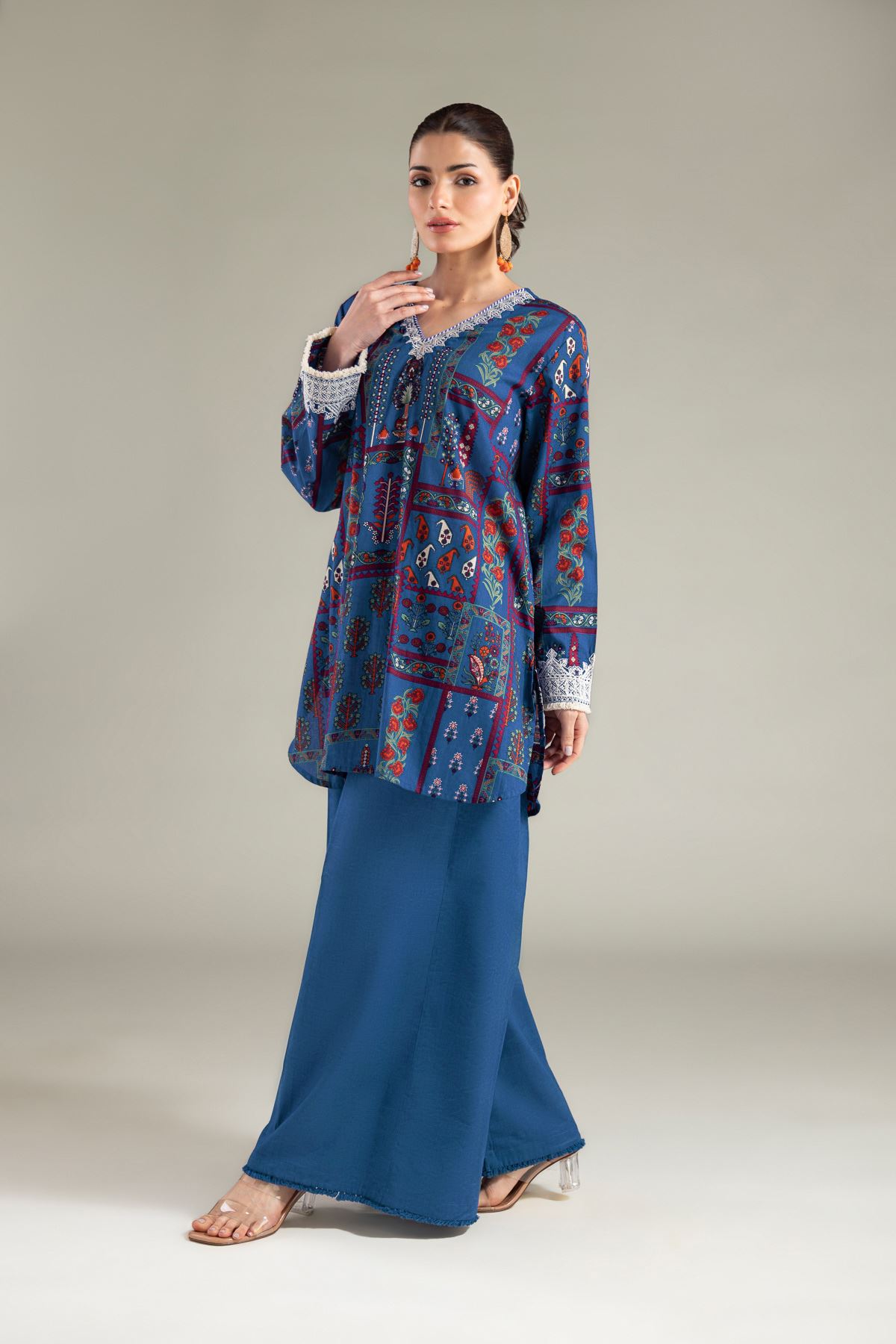 Embroidered Lawn Fabrics 2 Piece | Top and Bottom - A11-26-114FA1-VG