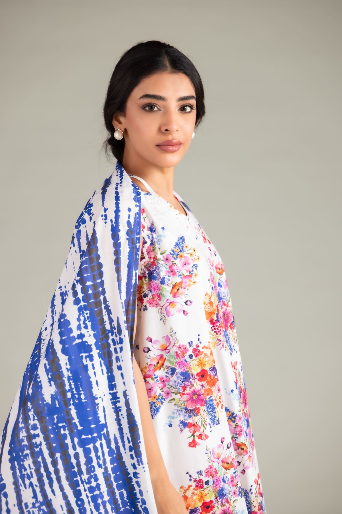 Printed Textured Lawn Dupatta - 1-26-130-A-D-VG
