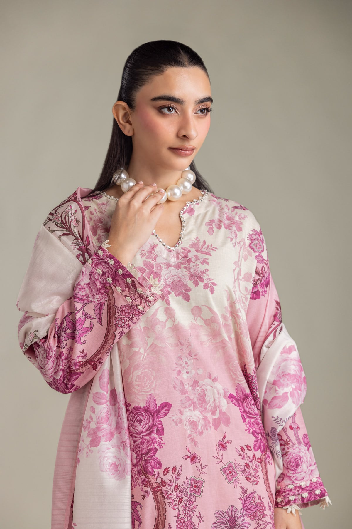 Printed Mesuri Floral Mesuri Dupatta - 2-26-202-A-D-VG