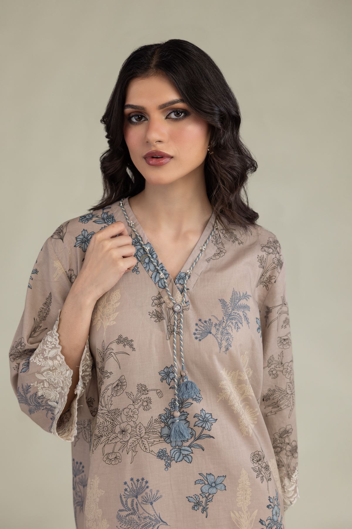 Embroidered Lawn Short Lawn Kurta - 1-26-250-B-H1-VG