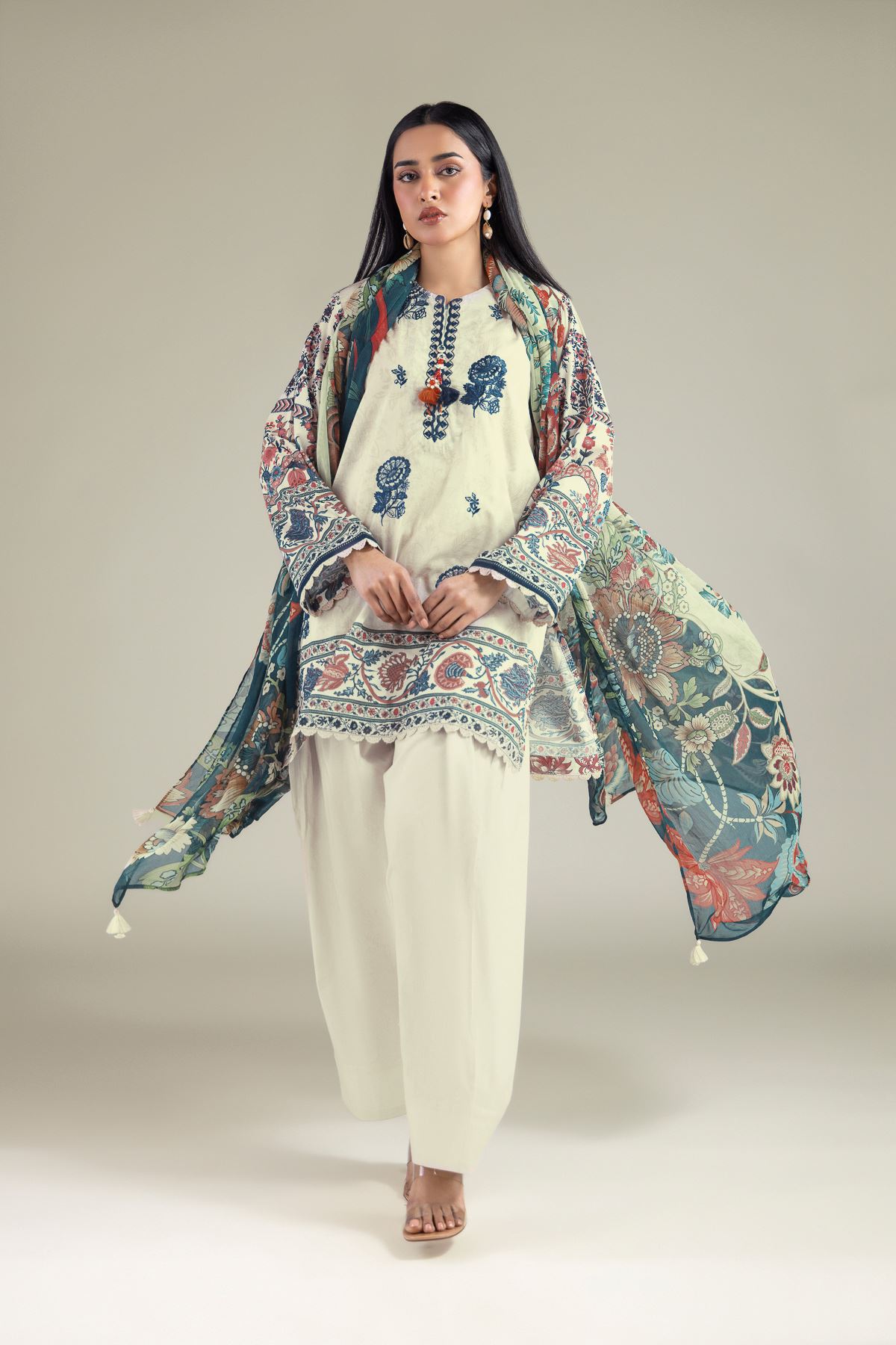 Embroidered Textured Lawn Lawn Tailored 3-Piece - T-A22-26-221FA1-VG