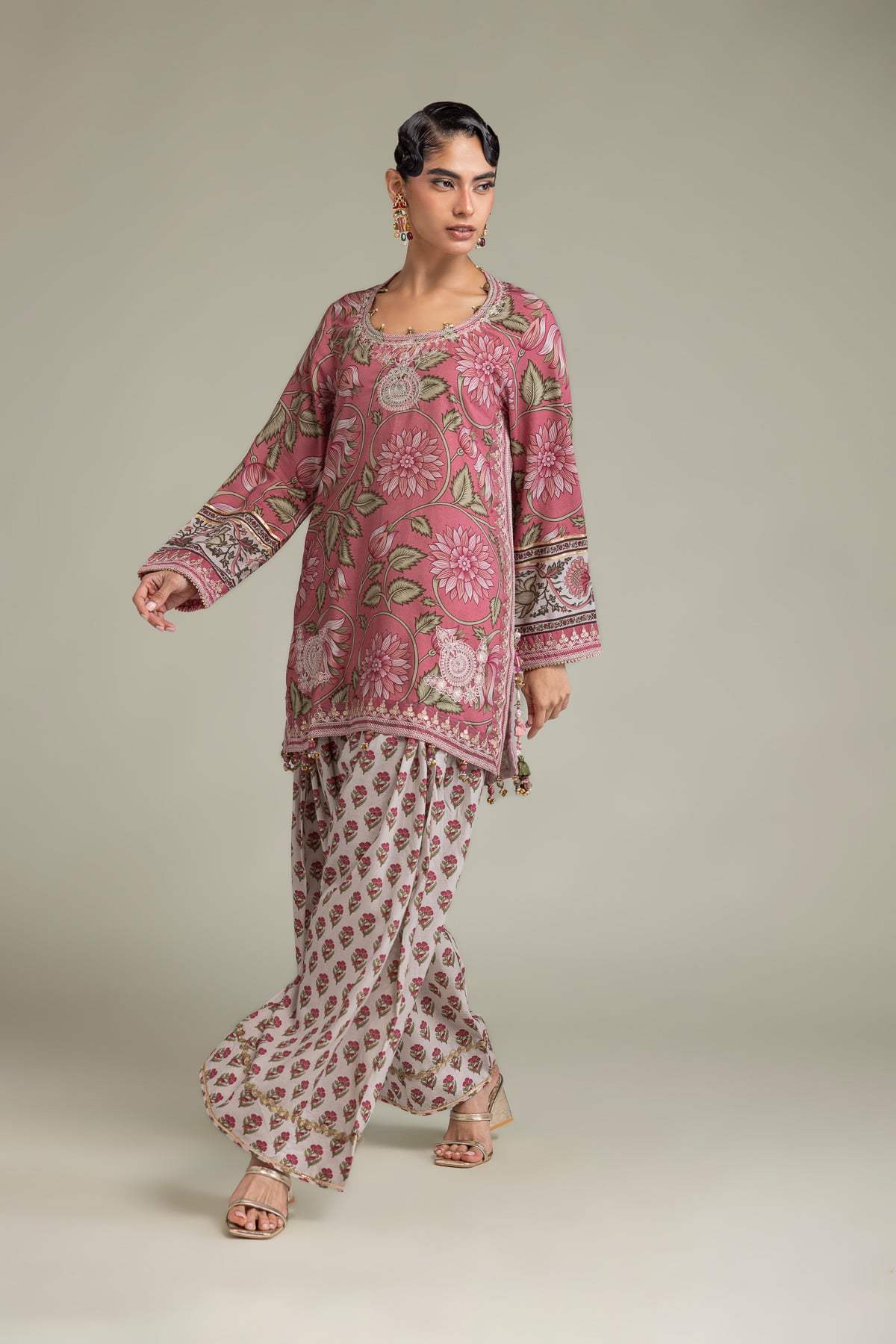 Embroidered Raw Silk Raw Silk Shalwar - 1-26-102-A-F-VG