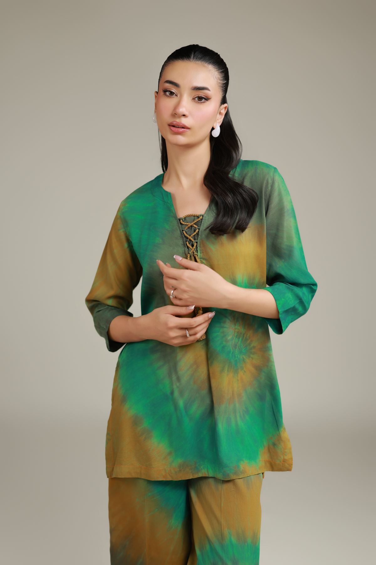 Printed Cotton Viscose Printed Co-ord Set - 26-02-1E13-02TA-VG