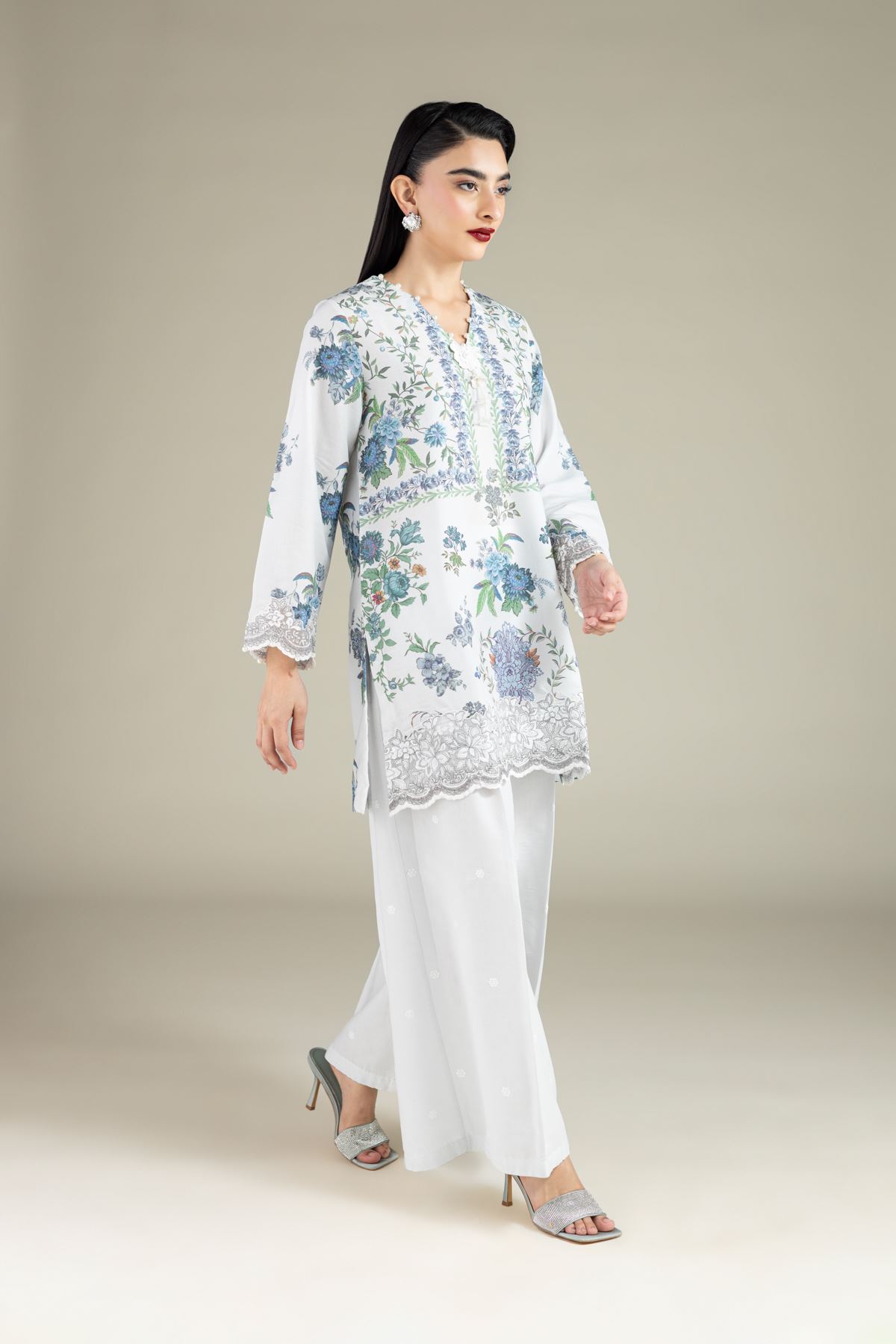 Embroidered Mesuri Kurta - 25-12-12S4-12TA-VG