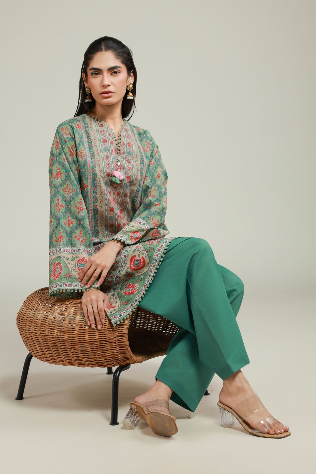 Printed Cambric Fabrics 2 Piece | Top and Bottom - A112-26-102EB2-VG