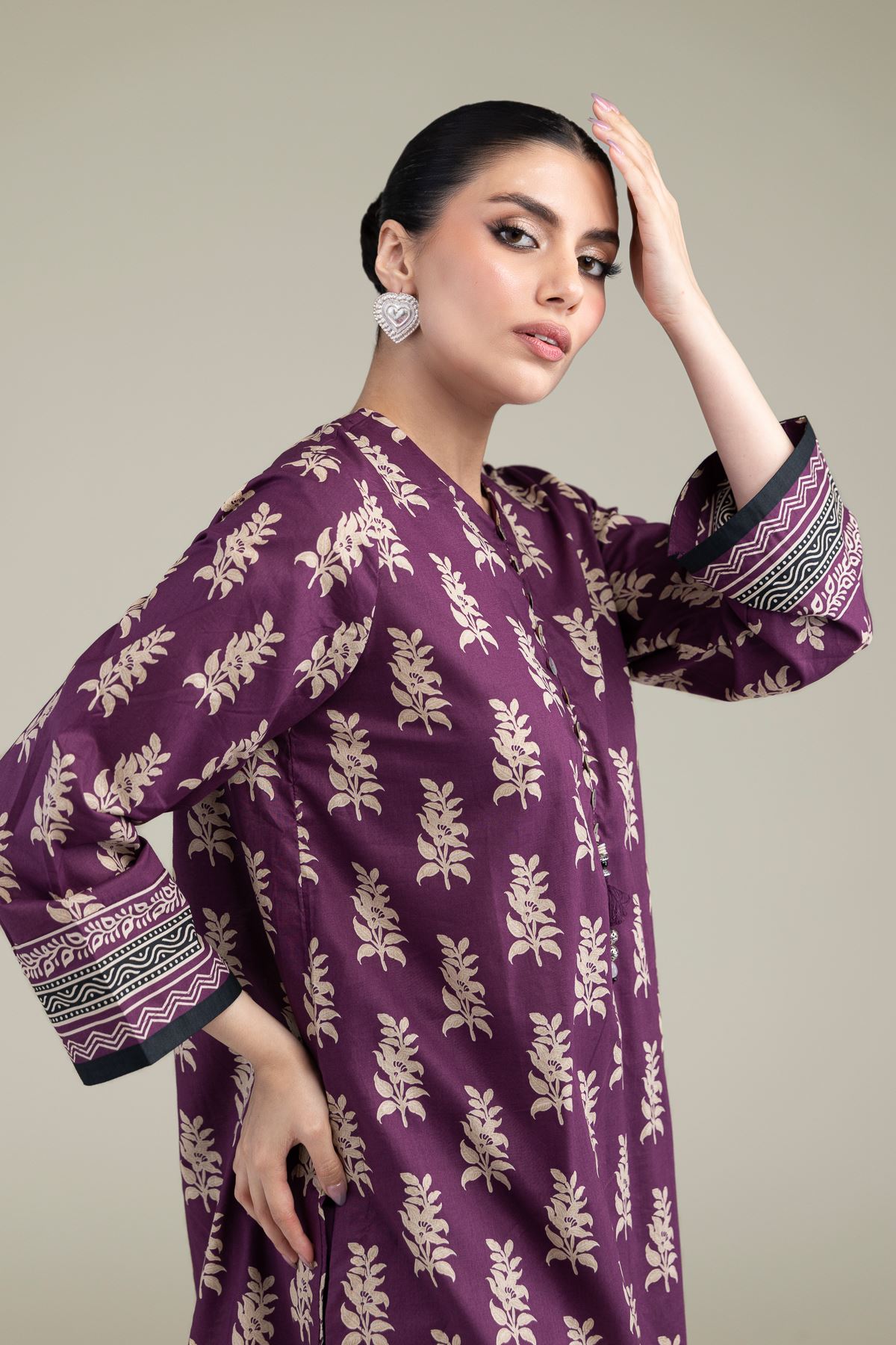 Printed Cambric Short Cambric Kurta - 1-26-238-A-J1-VG