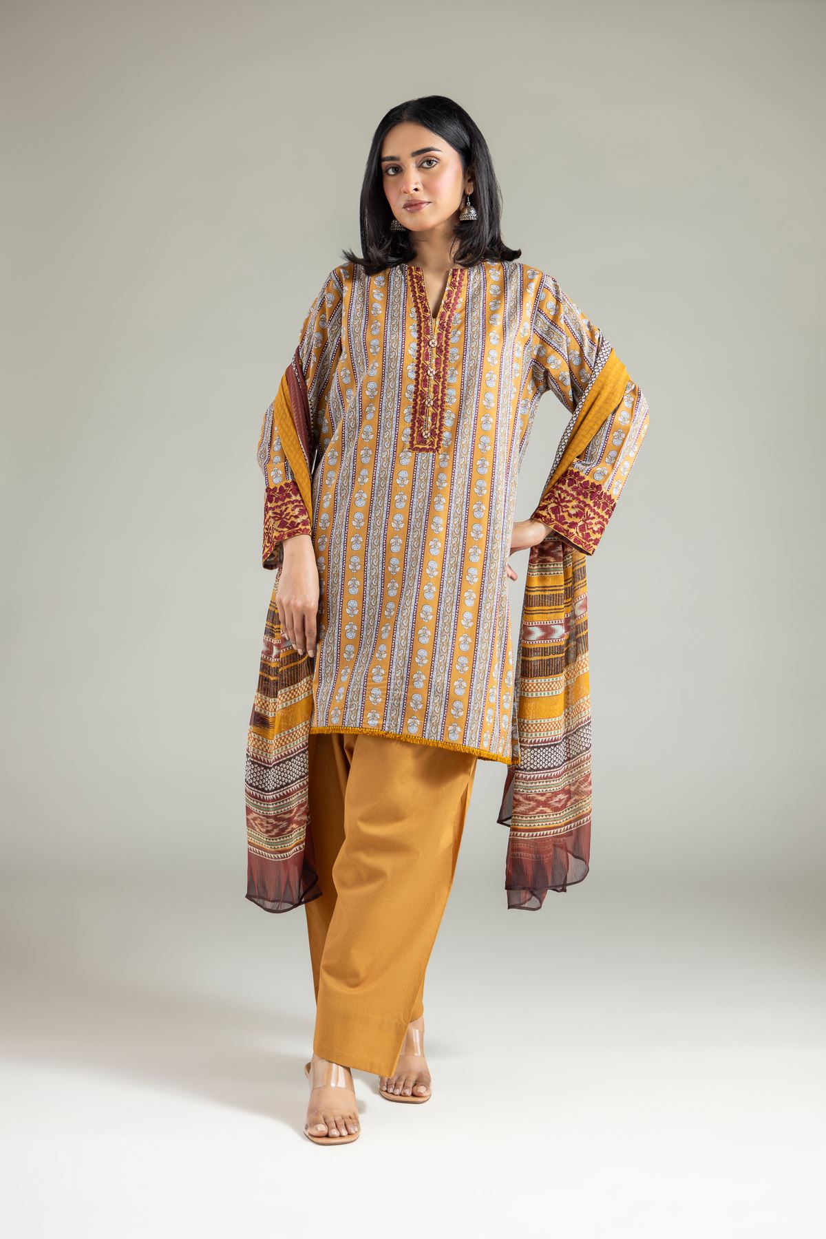 Embroidered Lawn Lawn 3-Piece Set - T-A33-26-107FG-VG