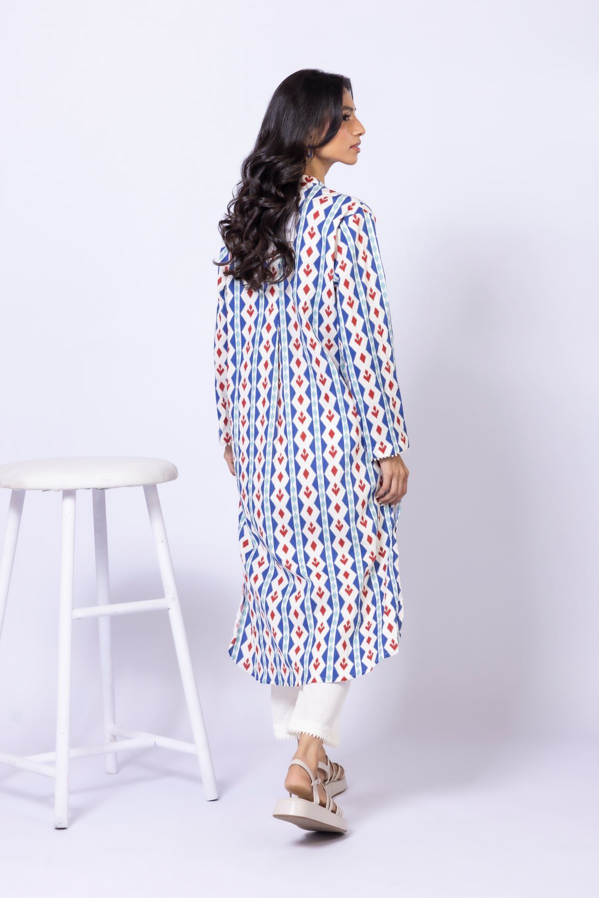 Printed Cotton Crinkle Kurta - 25-09-10E8-09TA-VG