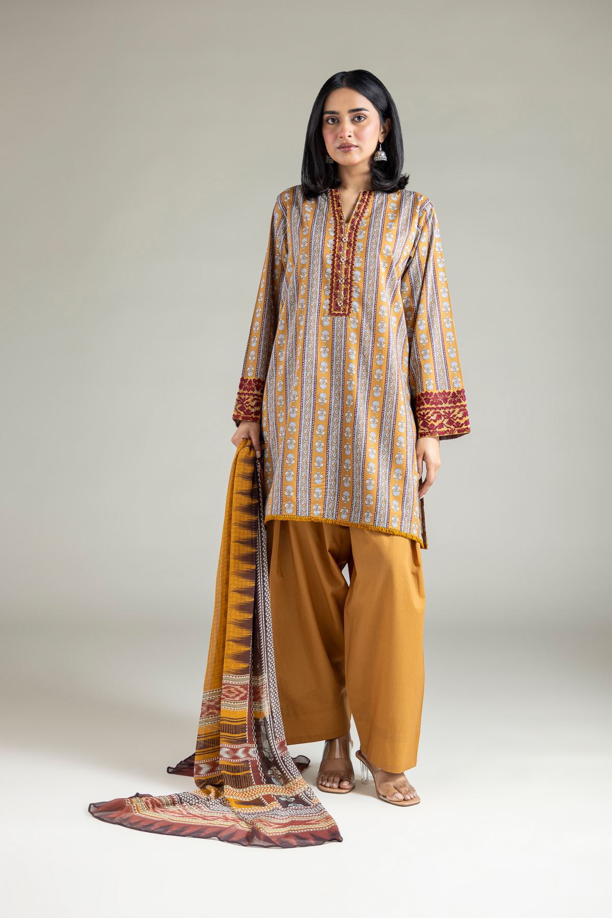 Embroidered Lawn Lawn 3-Piece Set - T-A33-26-107FG-VG