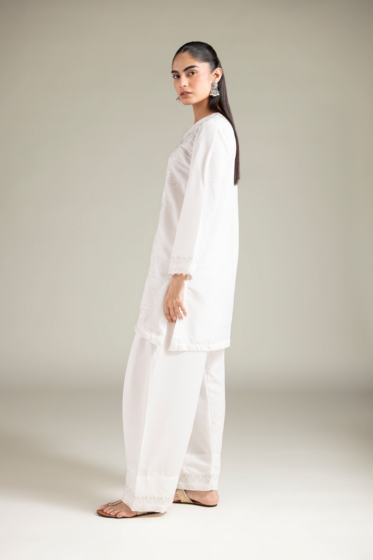 Embroidered Blended Cambric Shalwar - 1-26-126-A-E-VG