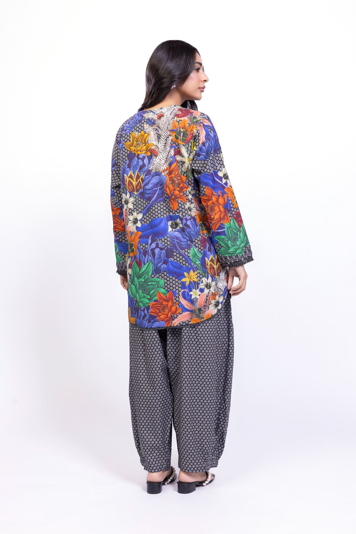Printed Cotton Viscose Kurta - 25-04EX14-07TA-VG