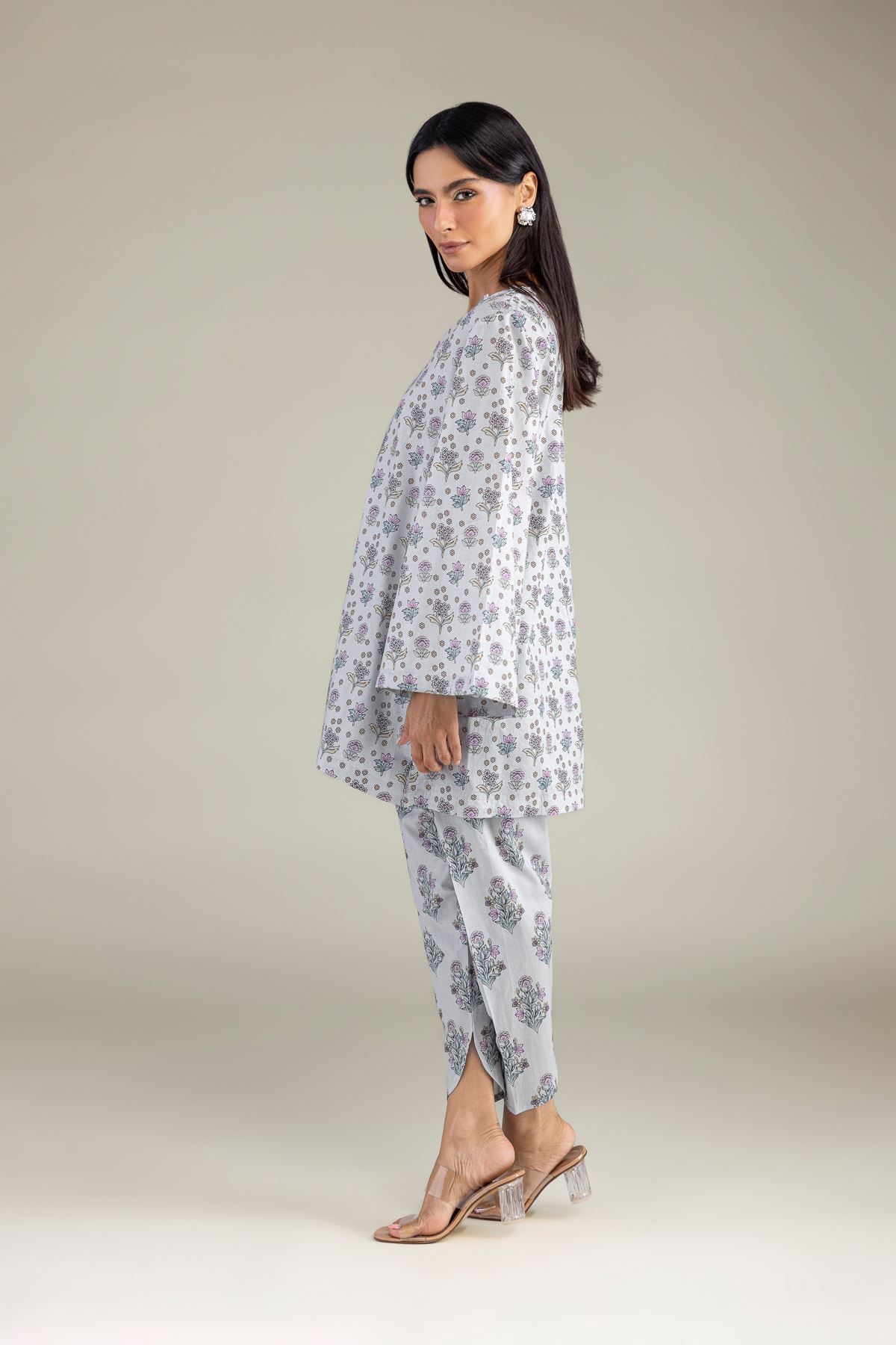 Printed Cambric Floral Cambric Shalwar - 1-26-102-A-F-VG
