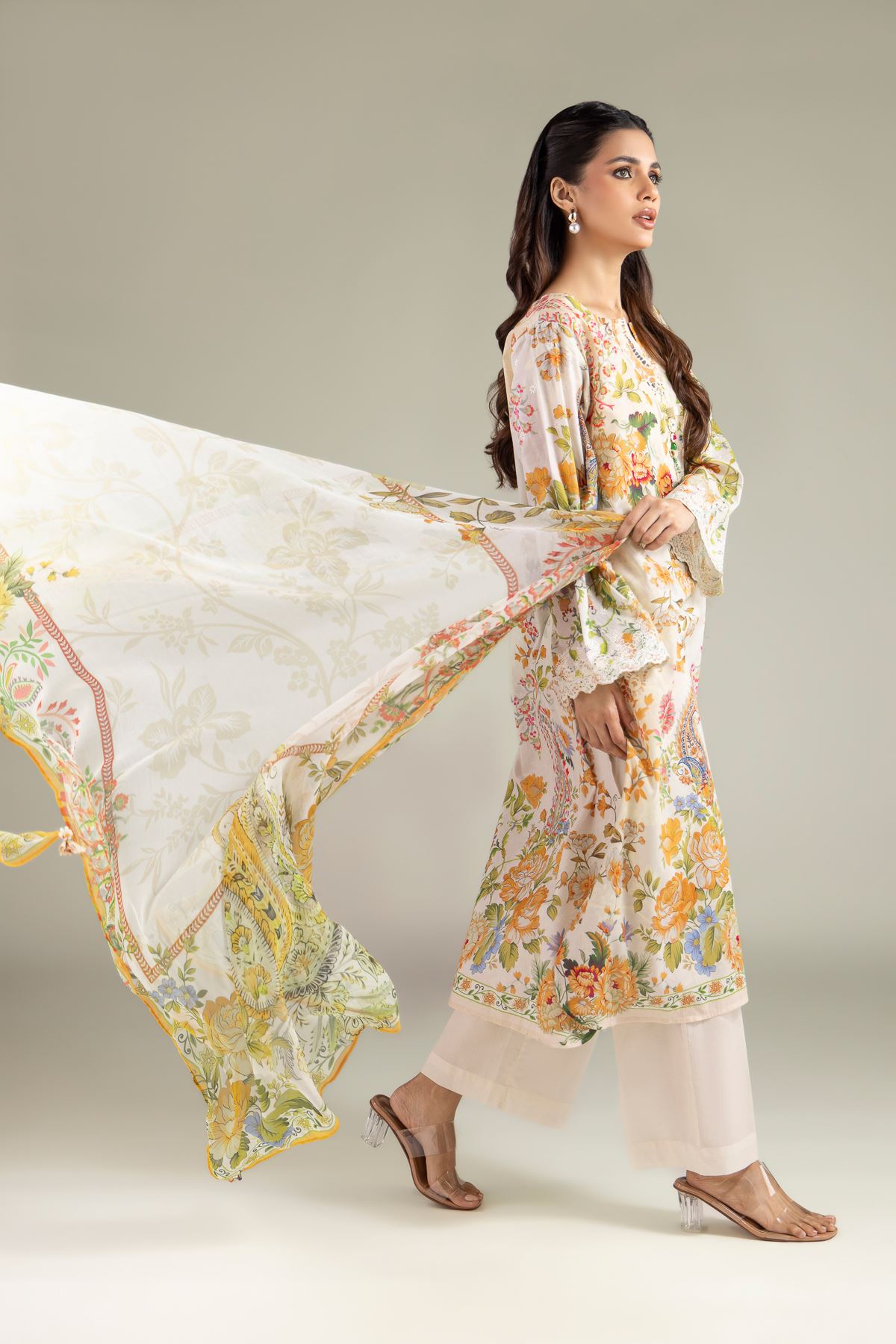 Embroidered Lawn Floral Tailored 3-Piece - 1-26-250-B-H1-VG