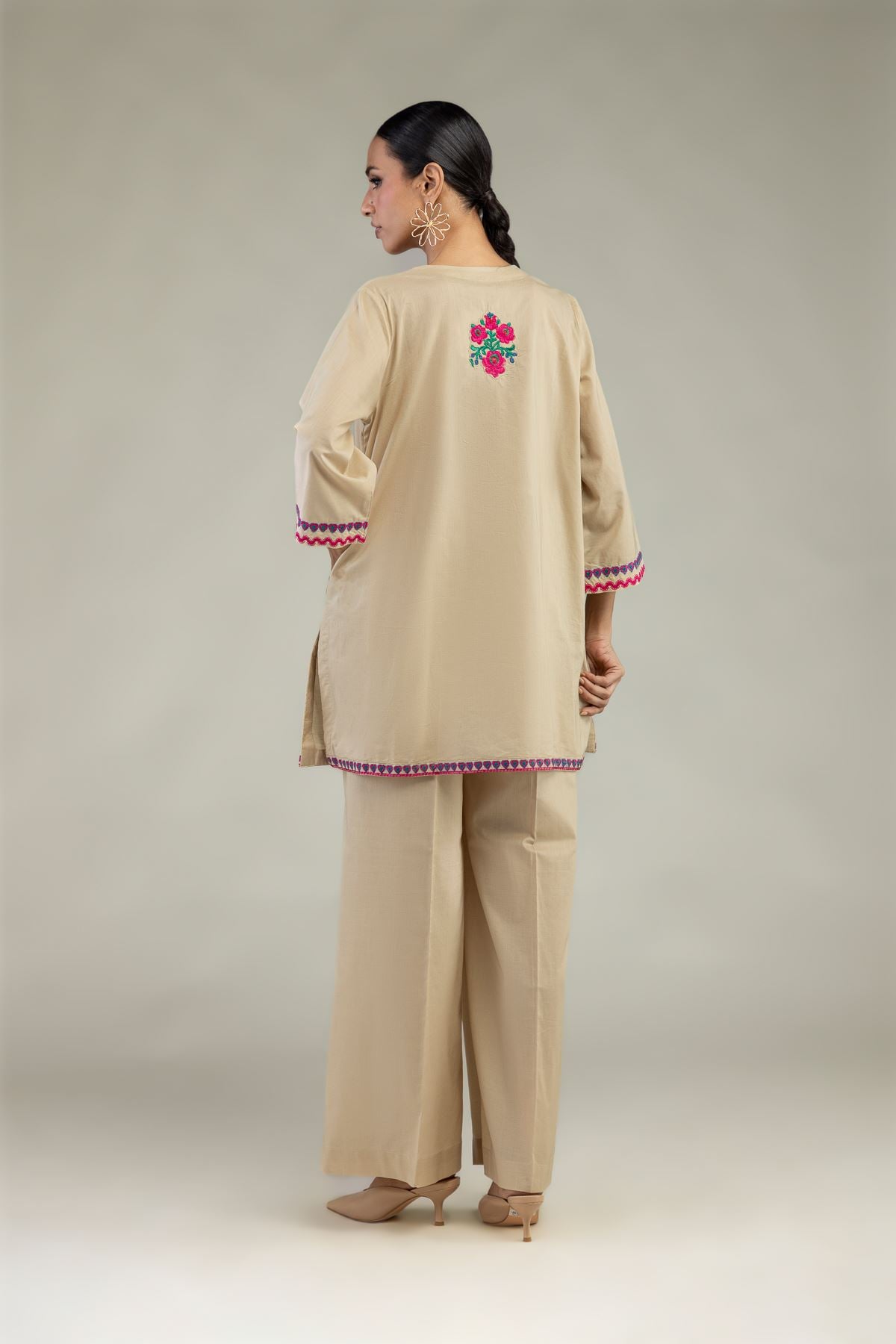 Embroidered Cambric Short Cambric Kurta - 1-26-226-A-I1-VG